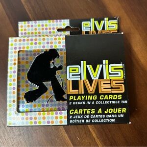 Elvis Lives Playing Cards 2005 NEW Sealed 2 Deck Set in Collectible Tin Vintage
